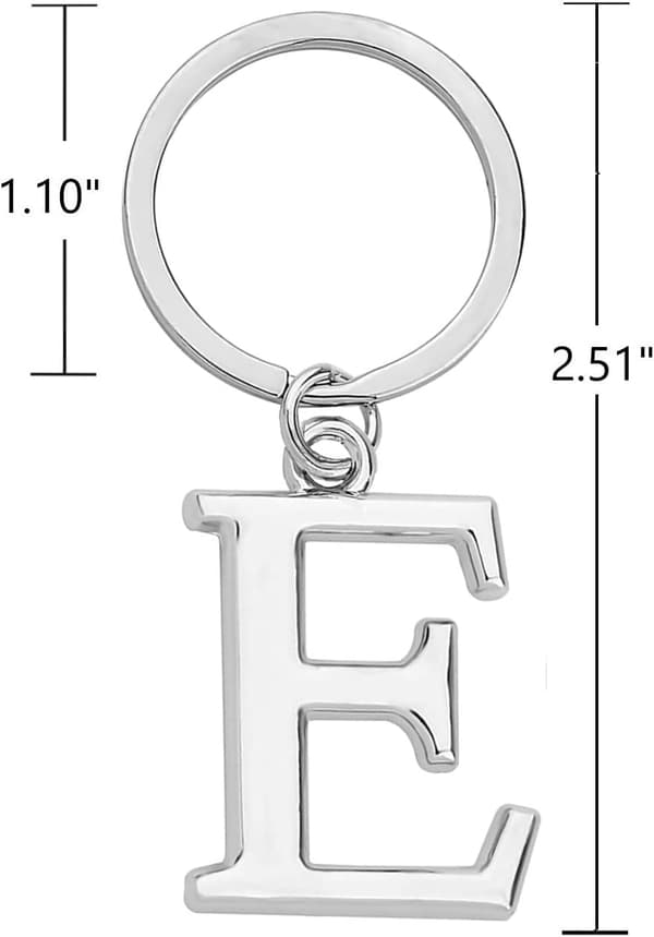 Nøglering Bogstav - Initial Bogstav Nøglering Charm Bogstav E