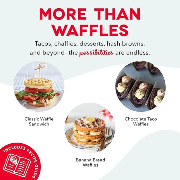 Mini Waffle Maker, Compact Non-Stick Breakfast Sandwich Maker for Waffles, Pancakes, Hash Browns and Quick Snacks, 220V
