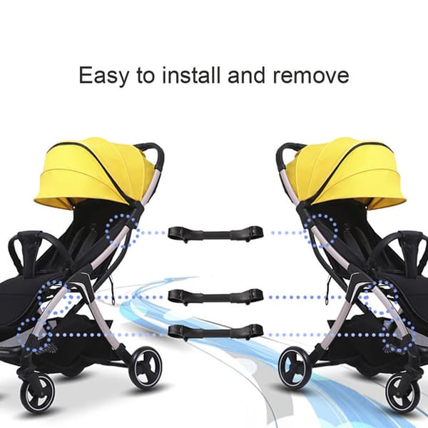 3 Pcs Twin Stroller Connector Universal Joints Triplets Quadruplets Infant Stroller Secure Straps Adjustable Link Hook