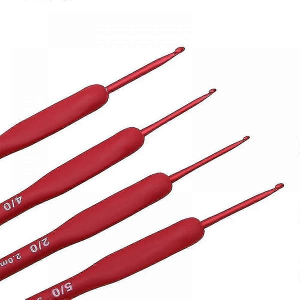 Tulip Etimo Red Crochet Hook with Comfortable Grip, Smooth Hook Tip, Easy Grip, 15 Sizes (3.5) 1-pack (6.0mm)