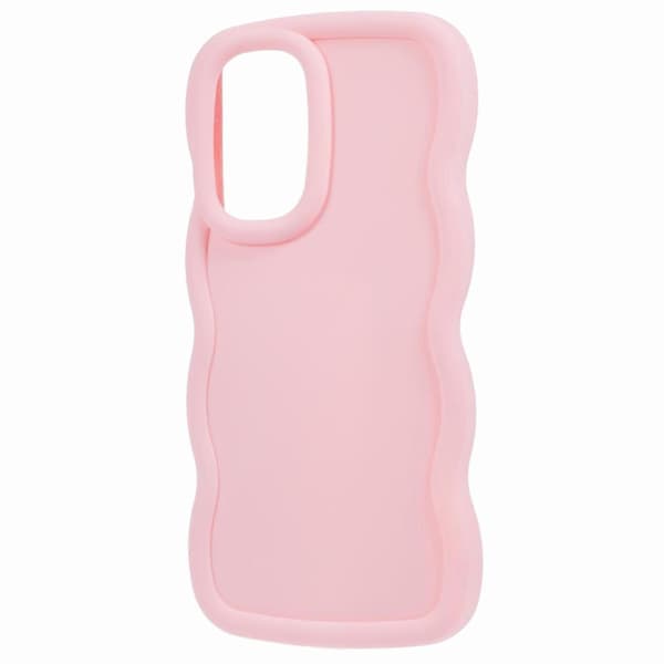 For Samsung Galaxy A16 4G 5G Case TPU Protective Phone Case Unique Curly Wave Frame - Light Green Pink