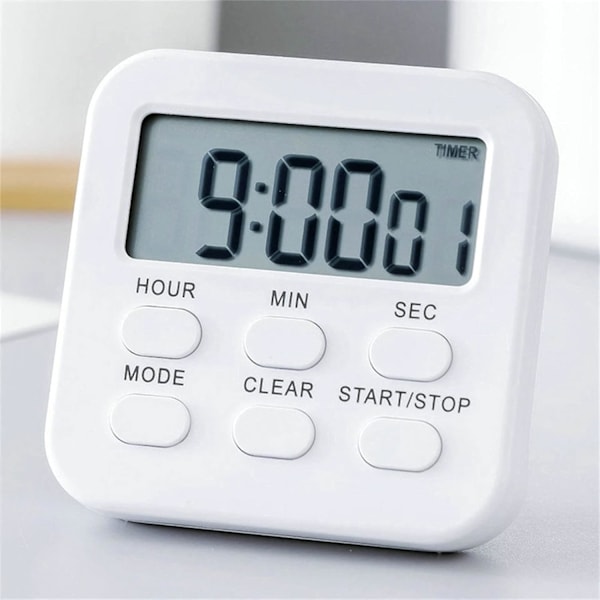 Magnetic Digital Kitchen Timer Loud Alarm Count Up/Down Clock with Foldable Stand Time Management Tool