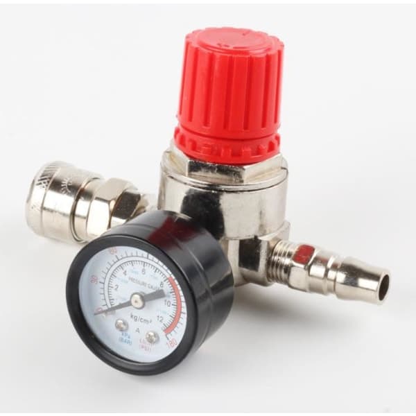 Air Compressor Pressure Regulator, Reducing Valve, 3-Hole Check Valve (Square/Round Shape Shipped Randomly)