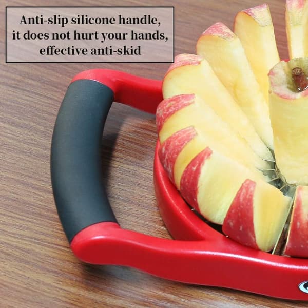 Apple Slicer, 16-Slice [Large Size] Durable Heavy Duty Apple Slicer, Corer, Divider, Wedger, Integrated Fruit and Vegetable Cutter
