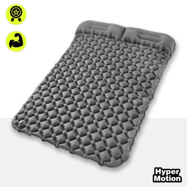 Ultralight Inflatable Double Sleeping Pad 190x120 cm Grey