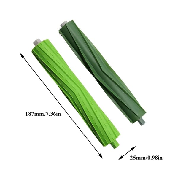 Main Brushes/Rubber Brushes for iRobot Roomba i7, 4 Pairs Green iRobot Roomba