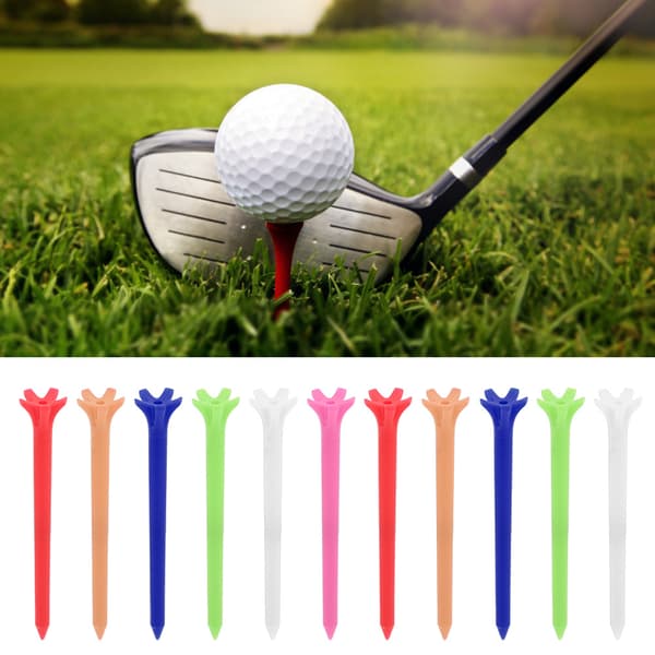 70 mm Durable Plastic Golf Tees Zero Resistance Golf Ball Holders with Five Claws for Sports Training Tool Accessories