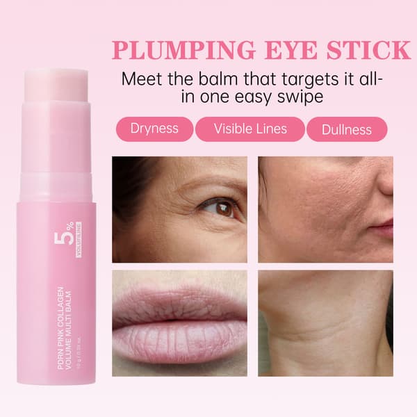 Pink Collagen Volume Multi Balm - Improves Fine Lines and Firms Moisturizing Stick