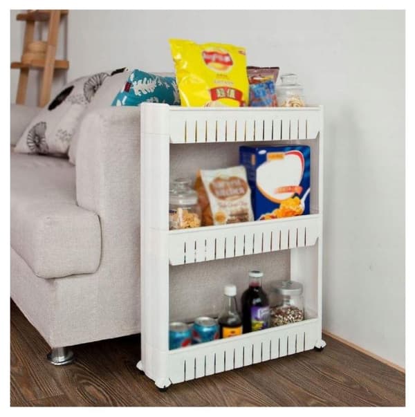 Shelf on Wheels / Storage Shelf - Store & Organize Organizer Vit white
