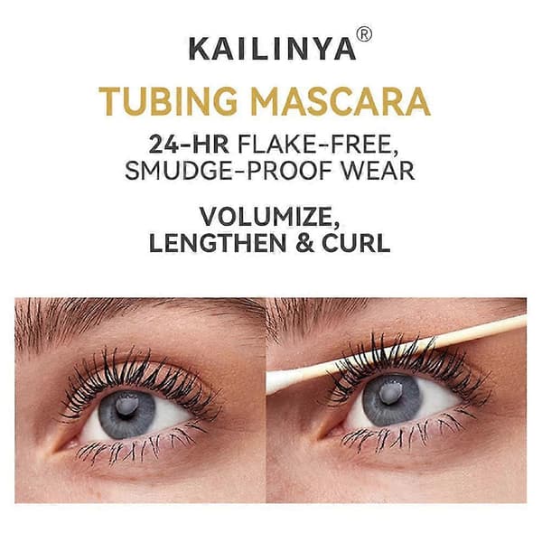 Two-tone Black and White Mascara Set for Extension and Volume 8ml Smudge-proof Formula WHITE+BLACK VIT+SVART 2pcs