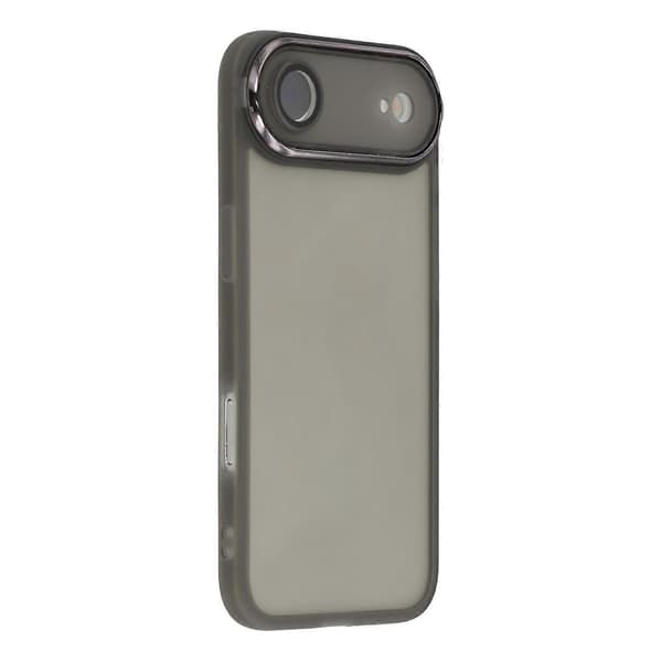 Compatible with iPhone 17 Air Case Electroplated Camera Frame TPU Phone Transparent Black