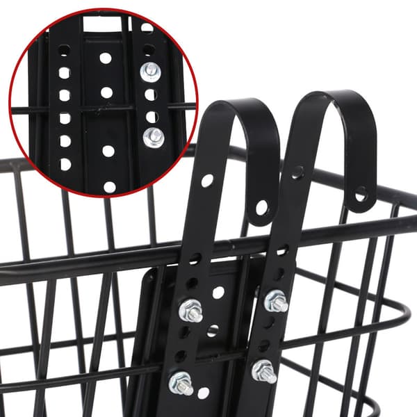 Hanging Bold Bicycle Basket Electric Vehicle Adjustable Front Frame Basket Multifunctional Quick Release Hook