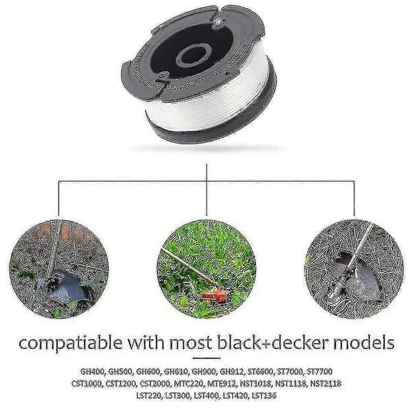 Black+decker A6481 Spole + 6-pakning line kompatibel med Reflex Trimmer