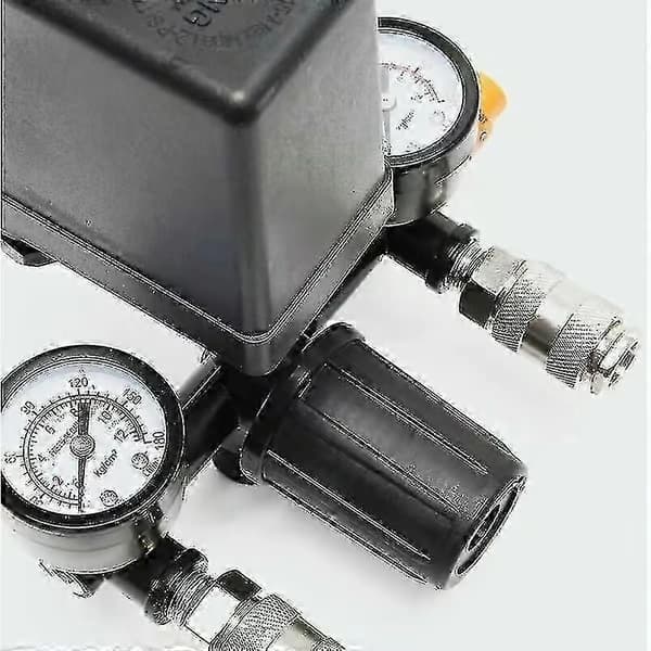 Trykregulator med trykafbryder til kompressor Trykafbryder med 2 displays