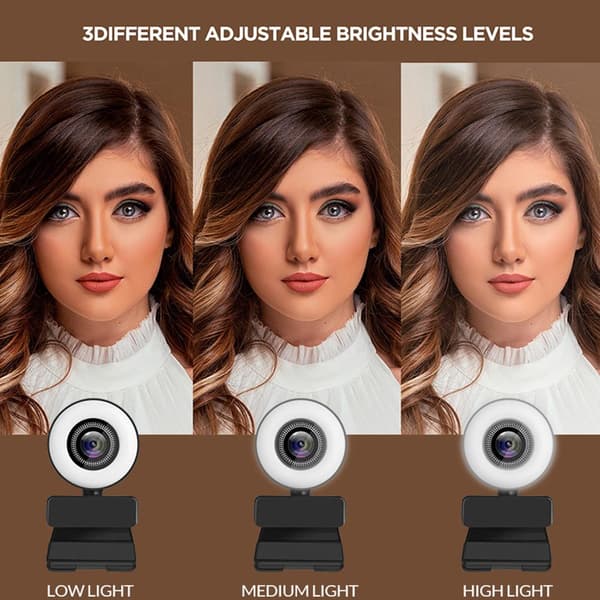 Fuld HD 4K webcam computer webcam videokamera indbygget ringlys webcam 0.1