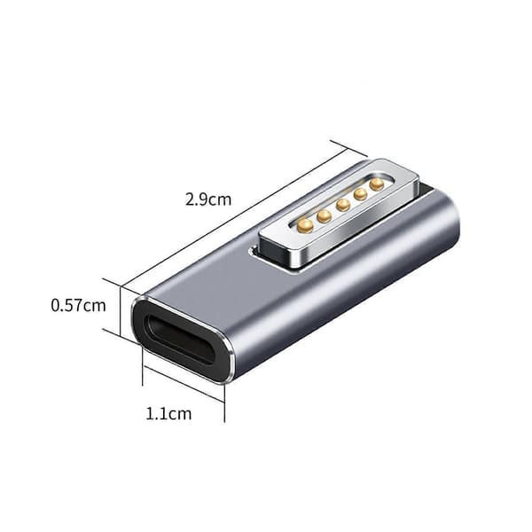 Adapter Lader Hurtiglading Magnetisk Aluminiumslegering PD USB C til Mag-Safe 2 Strømomformer for MacBook Air/Pro