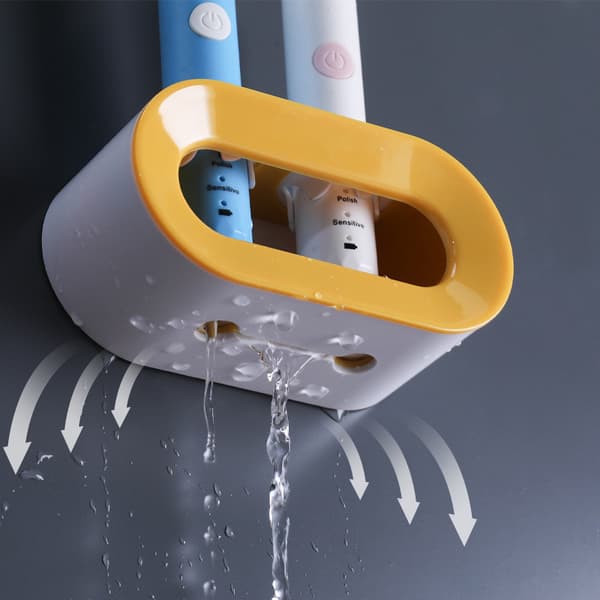 Self-adhesive toothbrush holder, toothbrush holder wall Black