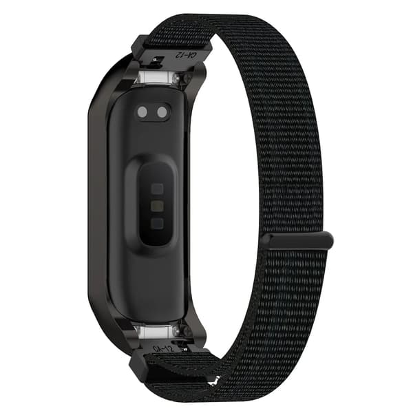 Samsung Galaxy Fit2 SM-R220 Nylon Velcro Strap (Dark Black + Black Frame)