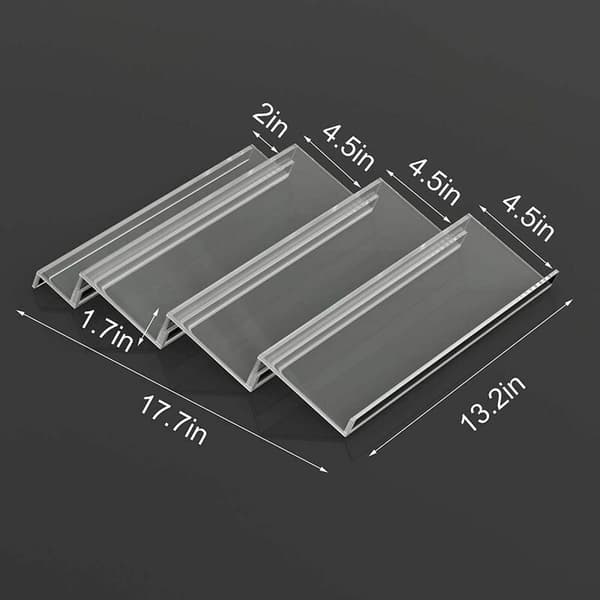Spice Drawer Organizer, Extendable 4-Tier Clear Acrylic Spice Rack, Kitchen Drawer Spice Insert for Efficient Storage, Transparent