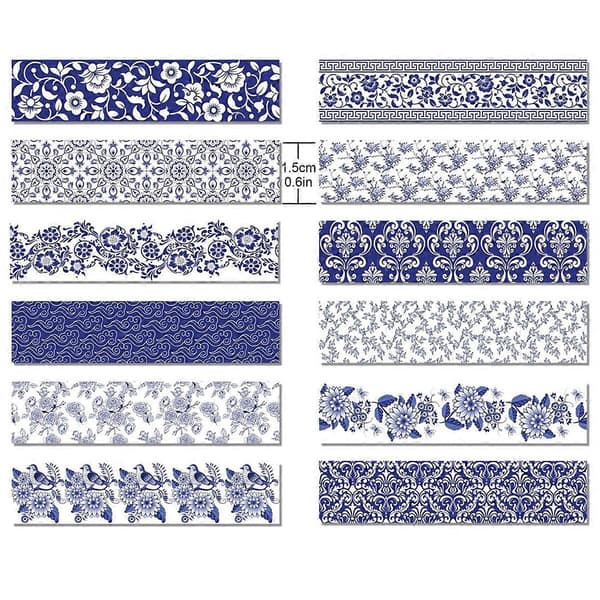 12 rullar sjöjungfru Washi-tejp, scrapbookingmaterial, maskeringstejp