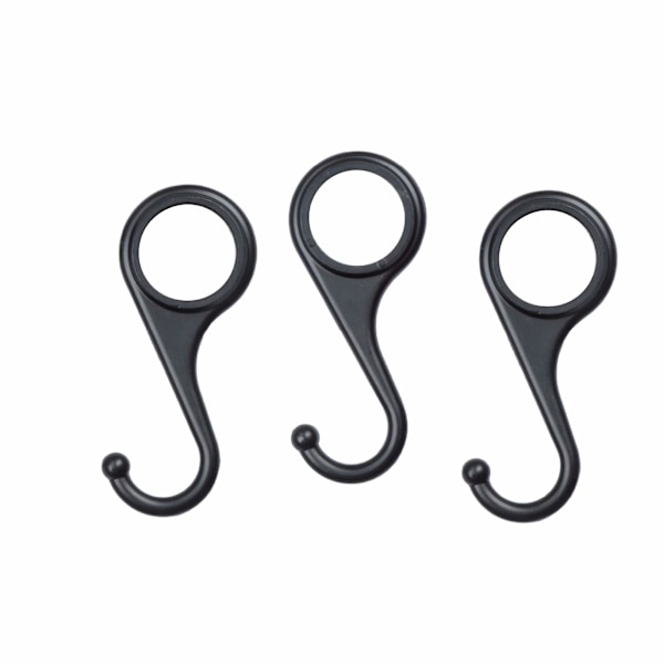Pipe Decor Black Metal Pipe Hooks (for 1/2-inch pipe), Durable Hooks for DIY Industrial Projects, 3-Pack