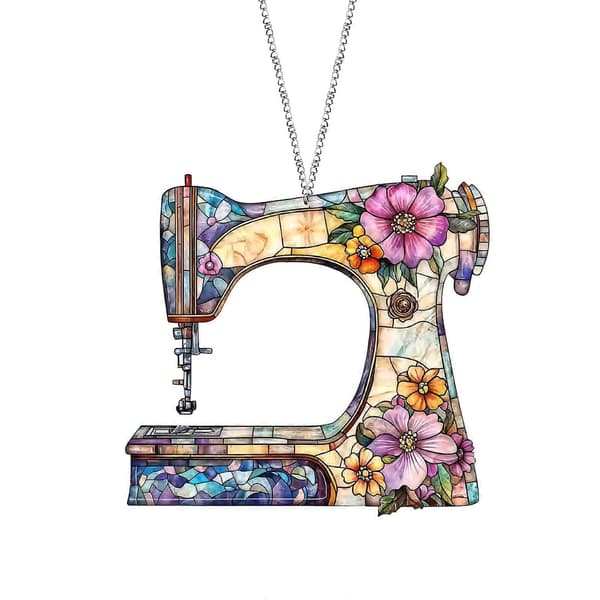 Sewing Machine Acrylic Decorative Flat Acrylic Pendant