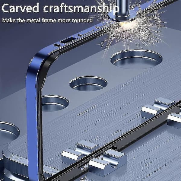 Metal Frame Bumper Shell Compatible 14 Pro Max/14 Pro/14 With Raised Edge Gr Green iPhone 14 Plus