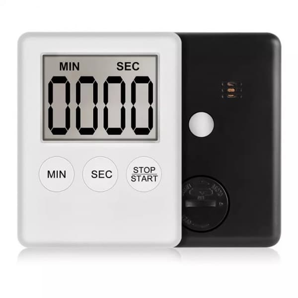 Digital timer med magnet - Køkkentimer hvid