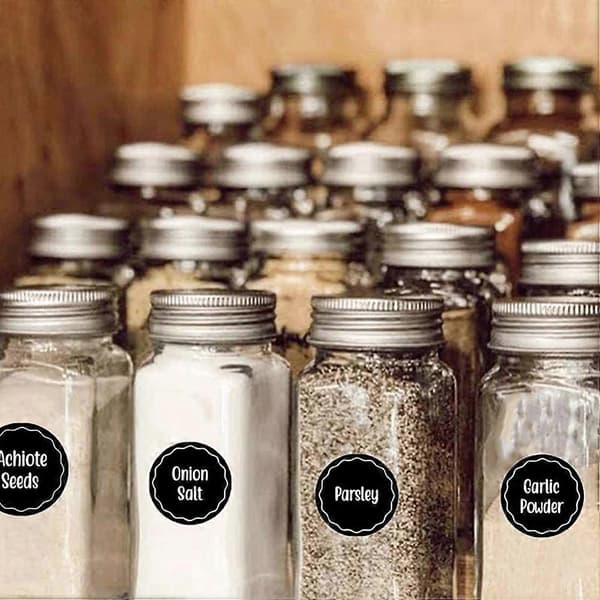 144 pcs Circular Stickers Labels Spice Jar Label Jar Labels Name Sticker