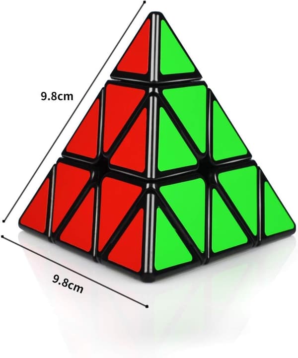 Pyraminx Speed Puzzle Cube 3x3, Kolmionmuotoinen Pyramid Magic Cube Mag