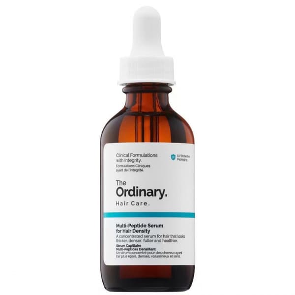 The Ordinary Peptide Volumizing Serum, with its peptide formula, makes hair thicker and fuller.