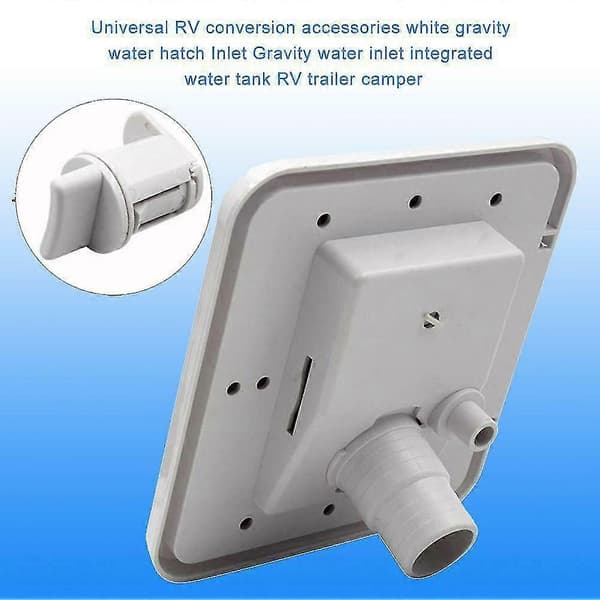 RV Gravity Water Fill Square Hatch Water Box with Key Screw RV Trailer Caravan Accessories