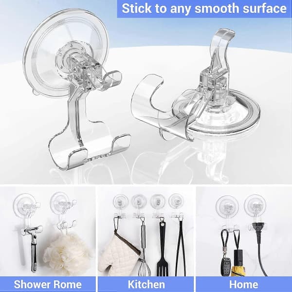 Razor Holder with Suction Cup, 2-pack Reusable Razor Hooks