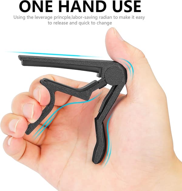 Gitarr Capo Snabbt Byte Capo för 6-strängad Akustisk Gitarr Elgitarr Klassisk Gitarr Ukulele Capo (Svart) Black