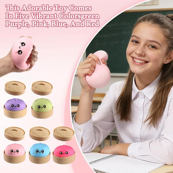 1 stk Dumpling Squishy Mystery Box, Sød Stor Squishy Dumpling Stressbold Fidget Sensorisk Legetøj til Voksne Angstlindring, Nyhed Klemme B