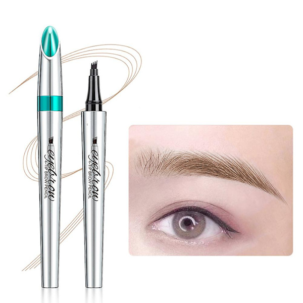 Durable Eyebrow Pencil with 4 Fork Tips Micro Eyebrow Pencils Waterproof Tattoo Eyebrow Pen for Defined Brows