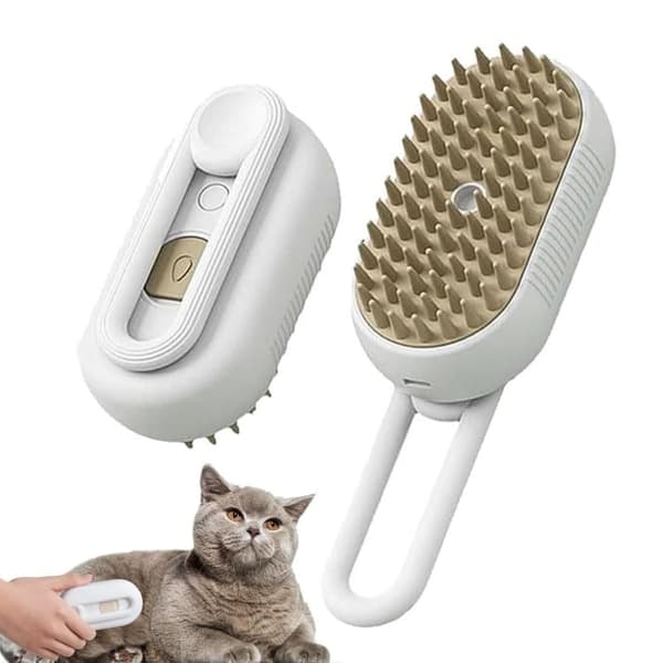 Dampbørste til kat og hund – Dampbørste til katte, spray- og massagekam