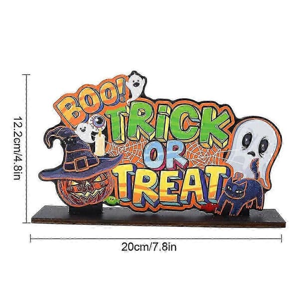 Rustic Halloween Wooden Ornaments for Table Decorations