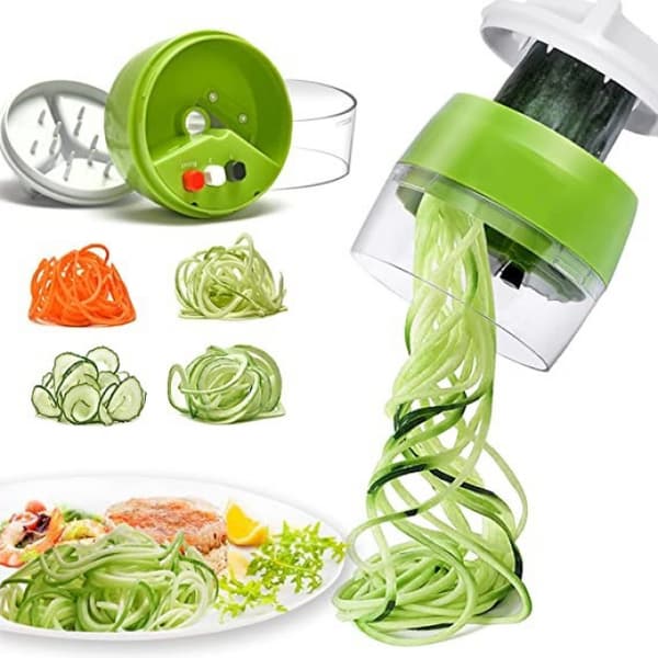 Spiralizer-vihannesleikkuri, kädessä pidettävä