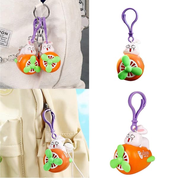 Creative Drawstring Keychain 3D Rabbit Carrot Airplane Pendant Keychain Decompression Toy for Women Bag Handbag Backpack