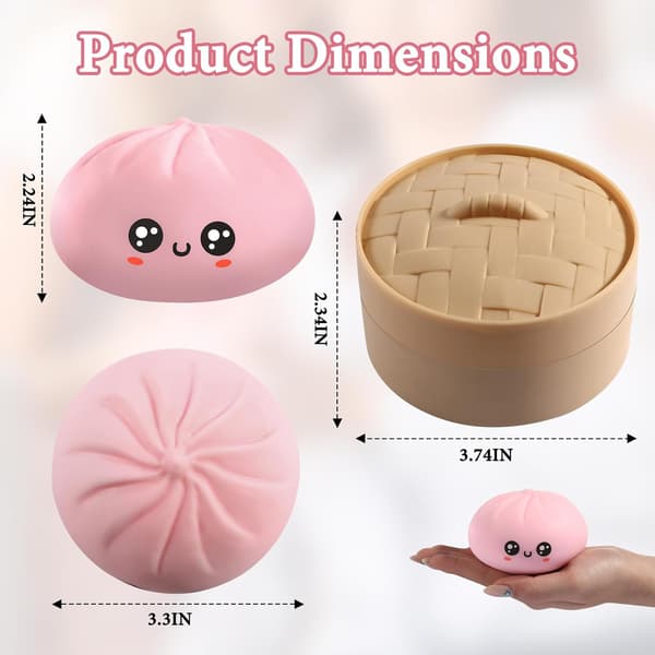 1 stk Dumpling Squishy Mystery Box, Sød Stor Squishy Dumpling Stressbold Fidget Sensorisk Legetøj til Voksne Angstlindring, Nyhed Klemme B