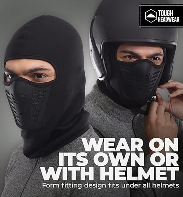 Vintervindtät fleece-balaclava för skidåkning
