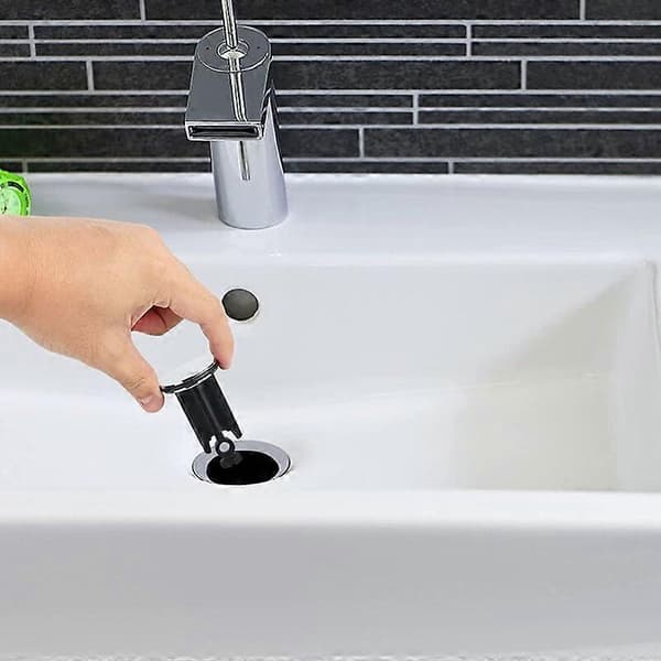 Universal håndvaskprop 40 mm forkromet afløbsprop med gummipakning til badeværelsesbidet