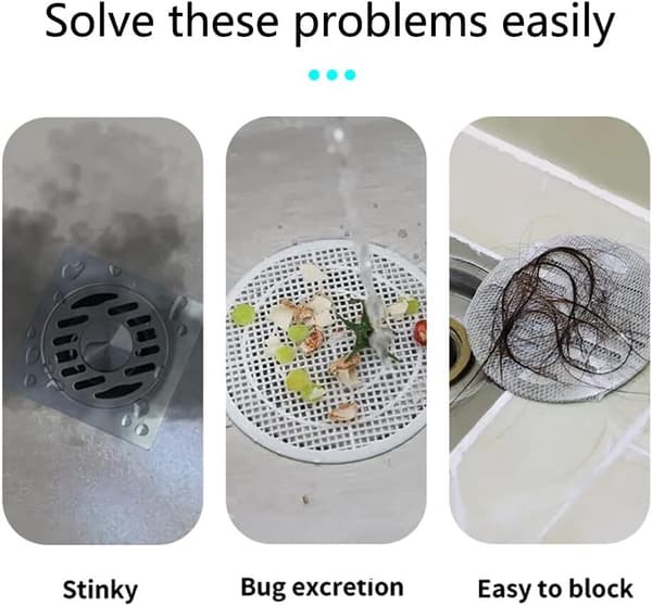 Silikonavløpsplugg Gulvavløp Anti-luktmatte, Silikonavløpsplugger hvit white 12*12cm