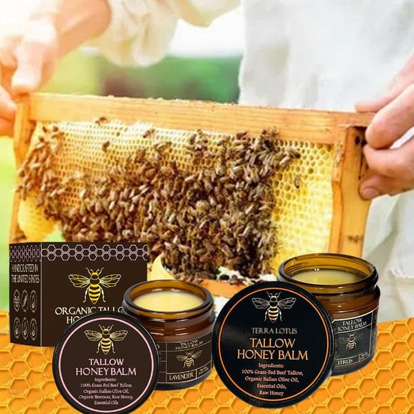 57g Honey and Tallow Cream Moisturizing Cream Balm Essential Oils AU