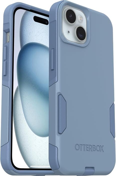 OtterBox iPhone 17e/16e/15/14/13 Commuter Series Case, Black, Slim & Durable, Pocket-Friendly, with Port Covers Blue