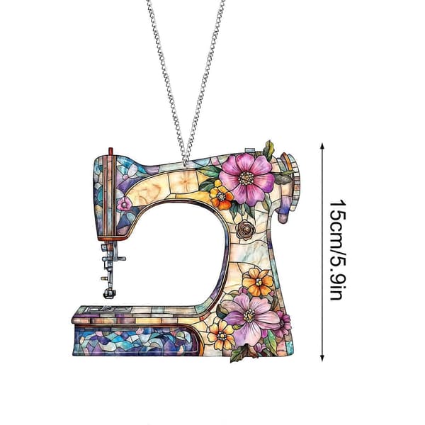 Sewing Machine Acrylic Decorative Flat Acrylic Pendant