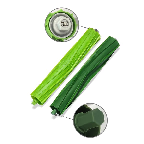 Main Brushes/Rubber Brushes for iRobot Roomba i7, 4 Pairs Green iRobot Roomba