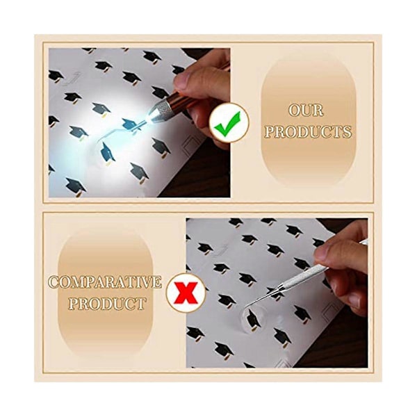 3 Pcs Vinyl Weeding Tool Set with LED Light, Pen Weeding Tool, Weeding Pen, Craft Tweezers