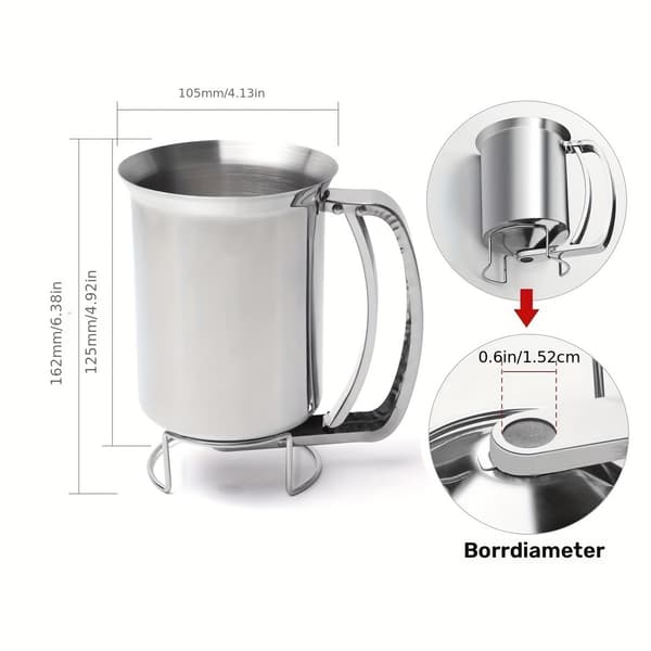 Håndholdt røremaskin og separator i rustfritt stål for muffins, pannekaker og baking Battery Dispenser